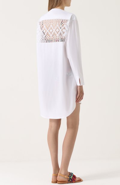 Хлопковая туника свободного кроя с кружевной спинкой LILA EUGENIE, арт. 1708, фото 4