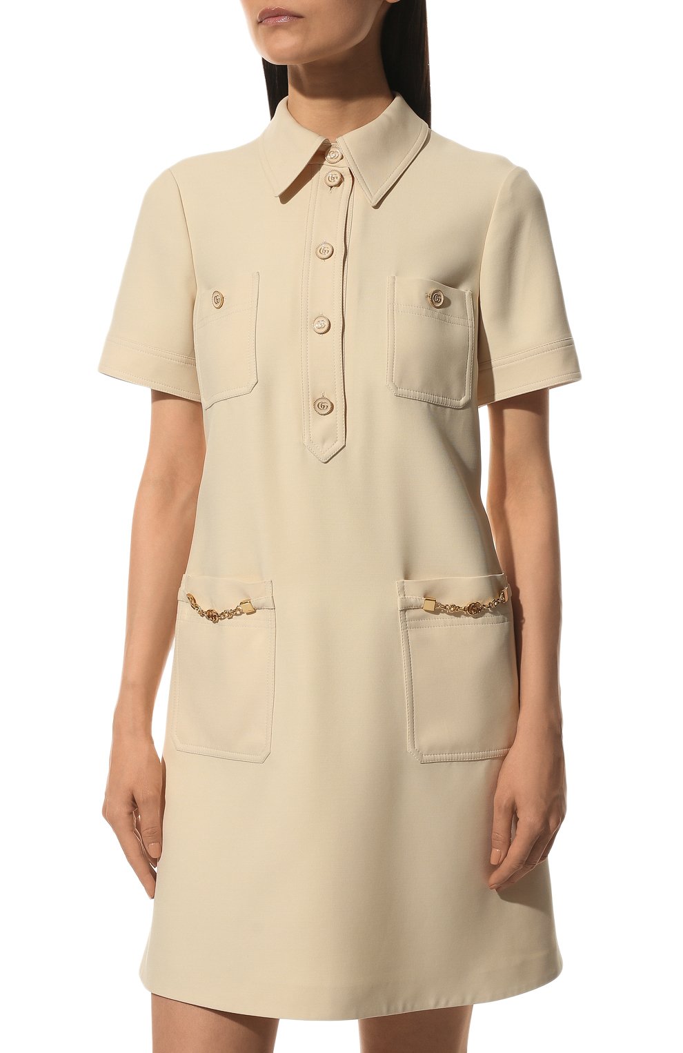 Платье из шелка и шерсти GUCCI, арт. 661672/ZAD88, фото 3