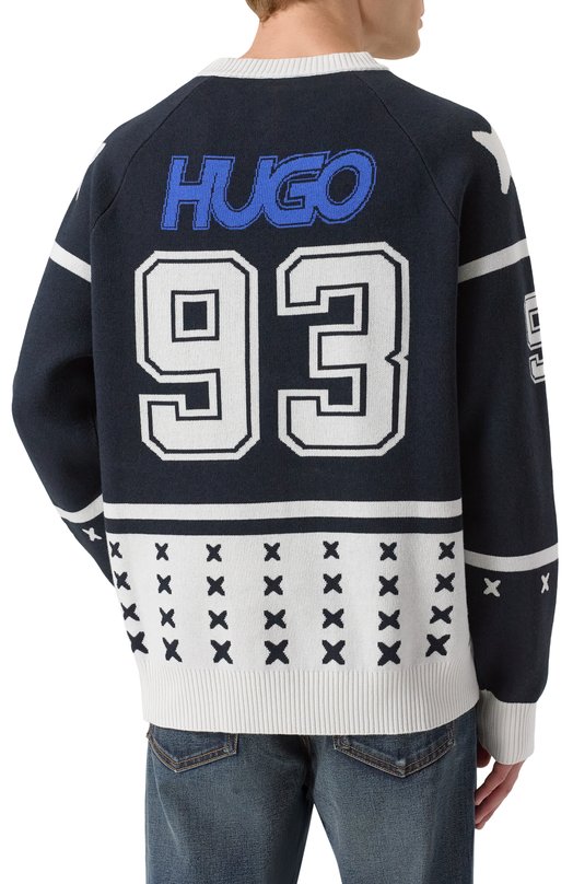 Пуловер HUGO Blue 50543775 Чёрно-белый  50543775 Фото 4
