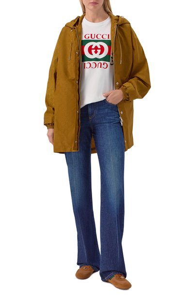 Хлопковая футболка GUCCI белого цвета по цене 69450 руб., арт. 788093/XJGL3, фото 2 Хлопковая футболка GUCCI, арт. 788093/XJGL3, фото 2