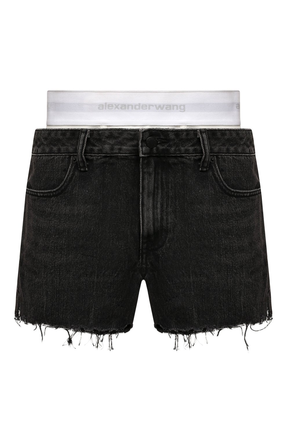 Джинсовые шорты ALEXANDER WANG серого цвета по цене 43300 руб., арт. 4DC1224072, фото 1 Джинсовые шорты ALEXANDER WANG, арт. 4DC1224072, фото 1
