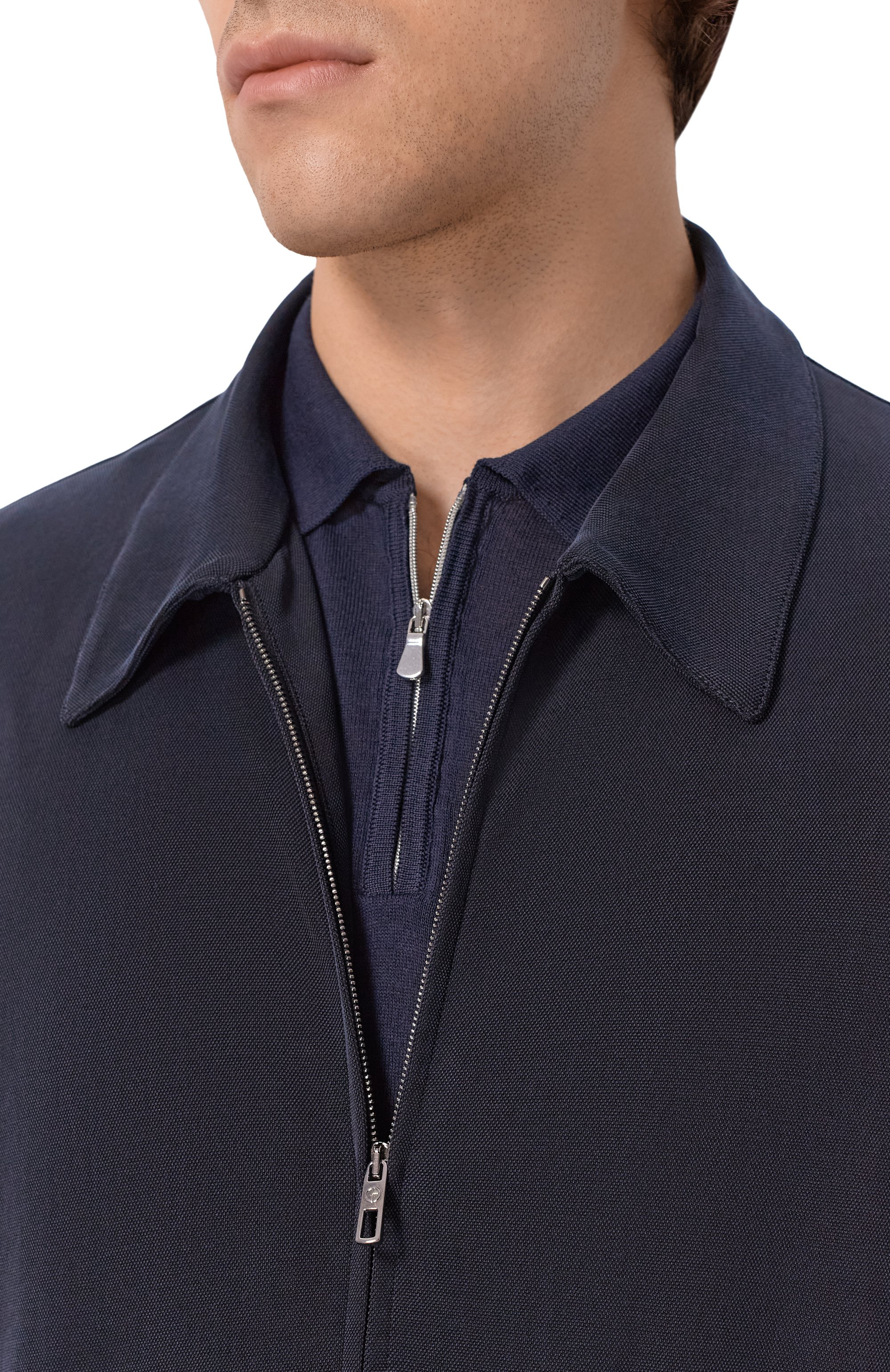Куртка-рубашка GIORGIO ARMANI темно-синего цвета по цене 184500 руб., арт. GM004107/TE23036, фото 5 Куртка-рубашка GIORGIO ARMANI, арт. GM004107/TE23036, фото 5