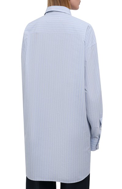 Рубашка MAISON MARGIELA голубого цвета по цене 71800 руб., арт. S51DL0352/S53681, фото 4 Рубашка MAISON MARGIELA, арт. S51DL0352/S53681, фото 4