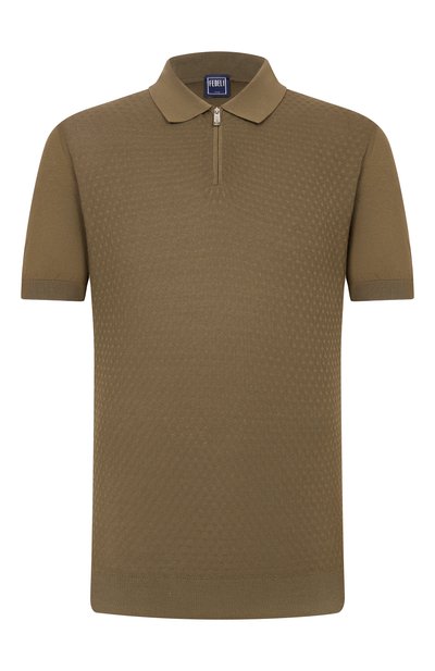 Мужская хлопковое поло FEDELI, арт. MU0D5853/GIZA LIGHT DUSTY