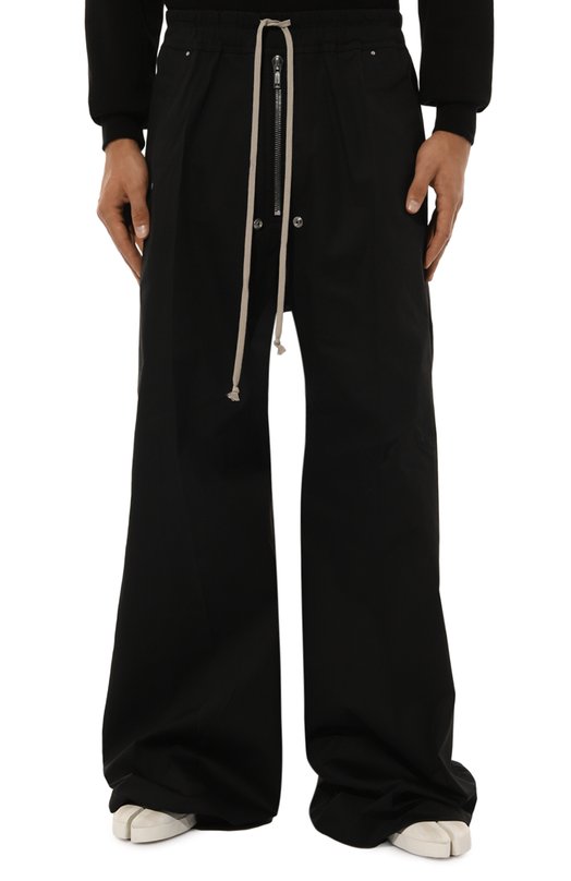 Хлопковые брюки Rick Owens RU02D6366/TE Чёрный  RU02D6366/TE Фото 3