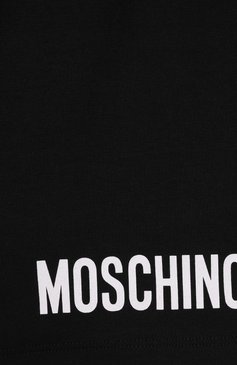 Детские хлопковые шорты MOSCHINO черного цвета, арт. HUQ02G/LBA10/10-14 | Фото 3 (Материал внешний: Хлопок; Нос: Не проставлено; Случай: Повседневный; Ростовка одежда: 10 - 11 лет | 140 - 146см, 12 лет | 152 см, 16 лет | 164 см)