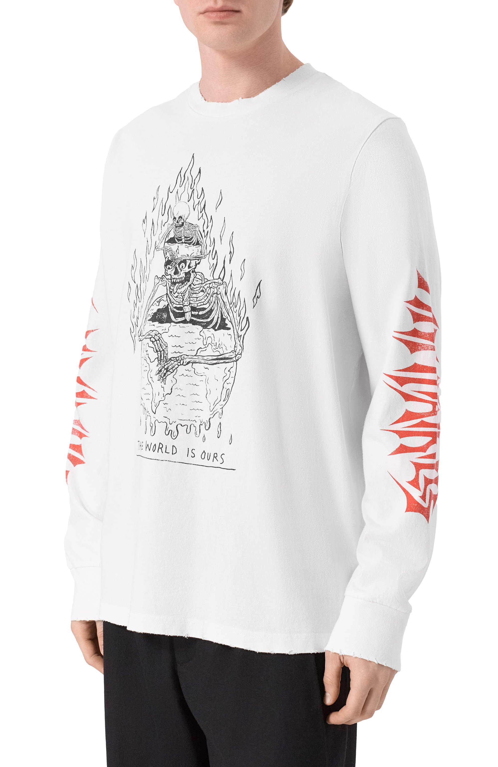 Хлопковый лонгслив GALLERY DEPT. белого цвета по цене 29600 руб., арт. T0P005/C0TT0N, фото 3 Хлопковый лонгслив GALLERY DEPT., арт. T0P005/C0TT0N, фото 3