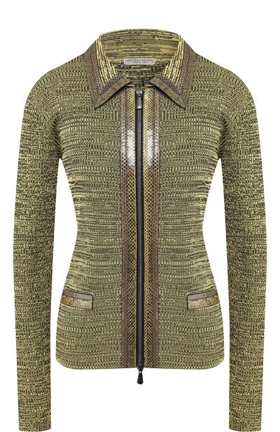 Женский кардиган на молнии из смеси вискозы и шелка BOTTEGA VENETA, арт. 513251/VERF1