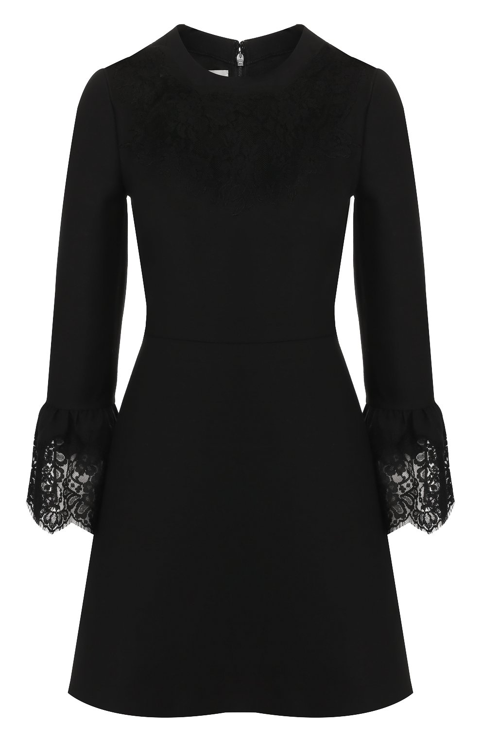 Платье из смеси шерсти и шелка VALENTINO черного цвета по цене 399500 руб., арт. SB3VANB71CF, фото 1 Платье из смеси шерсти и шелка VALENTINO, арт. SB3VANB71CF, фото 1