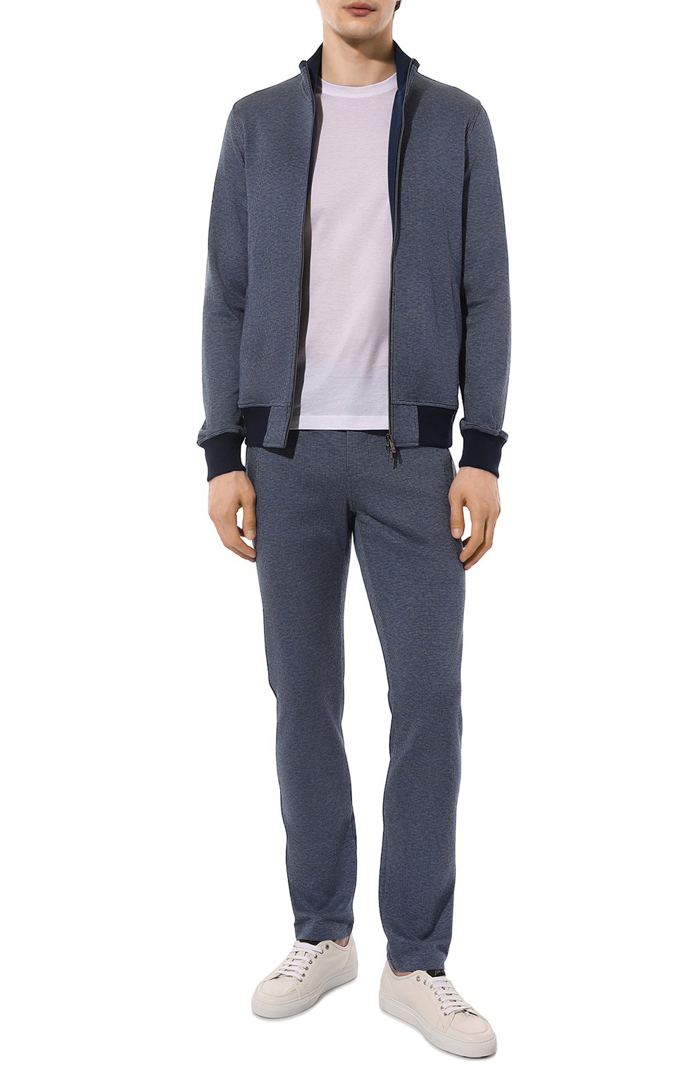 Хлопковый спортивный костюм CAPOBIANCO синего цвета по цене 107500 руб., арт. 14MT02.QP00., фото 1 Хлопковый спортивный костюм CAPOBIANCO, арт. 14MT02.QP00., фото 1