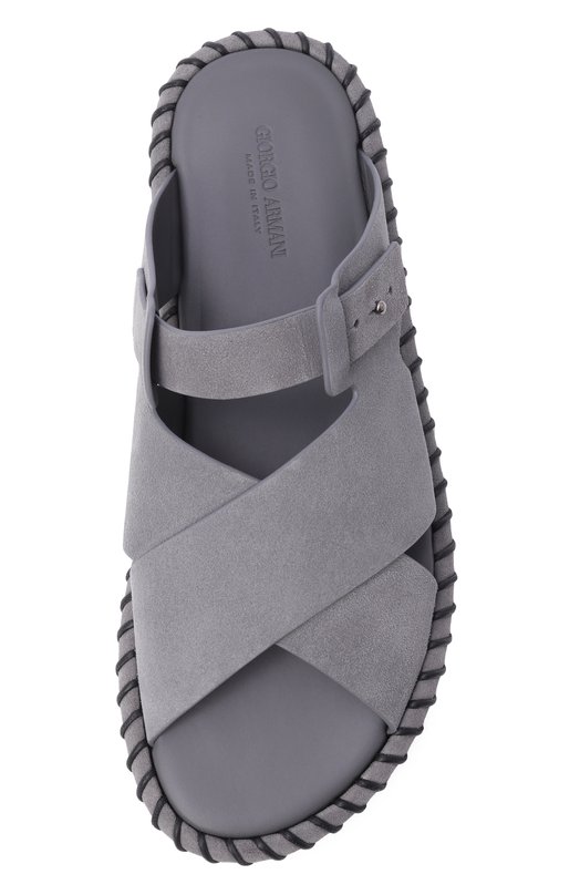 Замшевые шлепанцы Giorgio Armani GM003256/AF24776 Серый  GM003256/AF24776 Фото 5