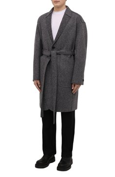 Мужской пальто из кашемира и шерсти ZEGNA серого цвета, арт. 287016/4D26N0 | Фот�о 3 (Материал внешний: Шерсть, Кашемир; Рукава: Длинные; Длина (верхняя одежда): До колена; Региональные ограничения белый список (Axapta Mercury): RU; Материал сплава: Проставлено; Драгоценные камни: Проставлено; Мужское Кросс-КТ: пальто-верхняя одежда; Стили: Кэжуэл)