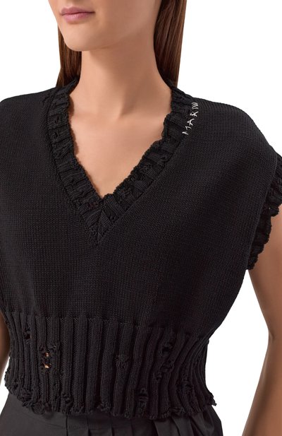 Хлопковый жилет MARNI, арт. CVMD0088A0/UFC652, фото 5