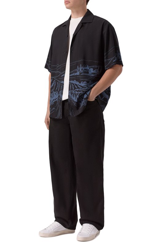 Рубашка из вискозы HUGO 50555785 Чёрный  50555785 Фото 2