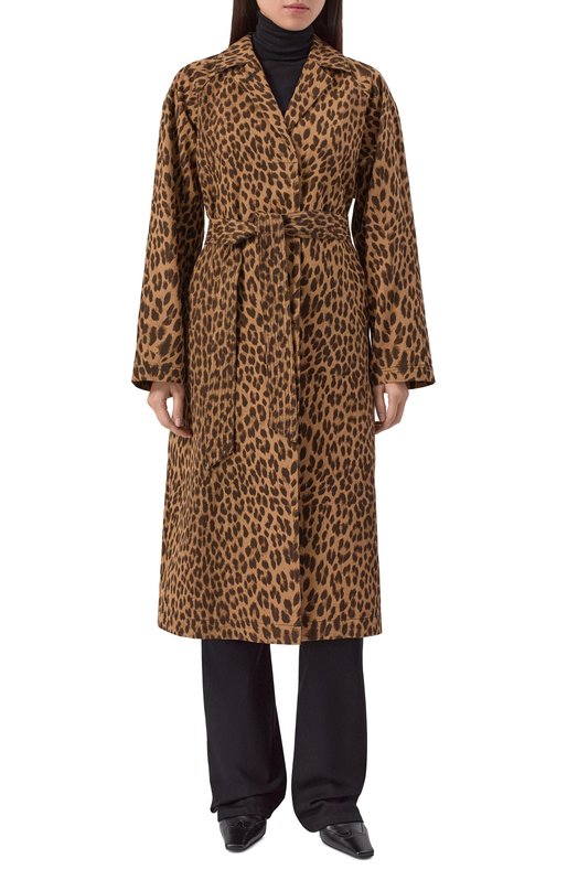 Хлопковое пальто Zadig and Voltaire WWC001714 Леопардовый  WWC001714 Фото 3