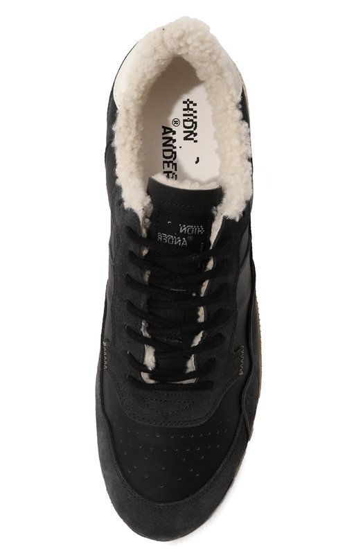 Кожаные кеды Hidnander Чёрный, фото 6