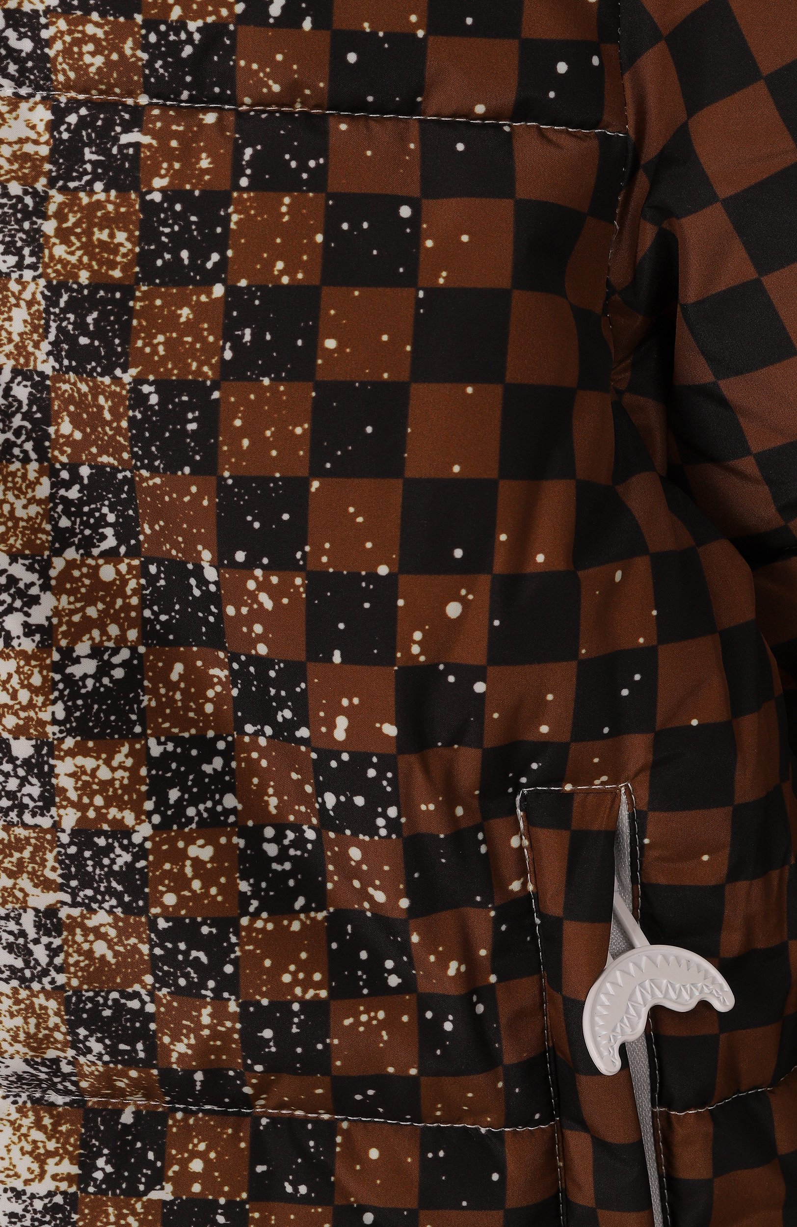Утепленная куртка SPRAYGROUND, арт. SPY1163/WHITE SPRAY CHECKERED D0WN JACKET, фото 3