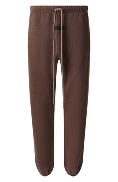 М�ужские хлопковые джоггеры FEAR OF GOD темно-коричневого цвета, арт. 130SU242022F-M-353 | Фото 1 (Длина (брюки, джинсы): Стандартные; Материал сплава: Проставлено; Материал внешний: Хлопок; Драгоценные камни: Проставлено; Стили: Кэжуэл, Спорт-шик; Силуэт М (брюки): Джоггеры)