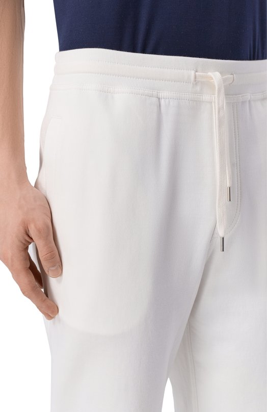 Хлопковые брюки Brunello Cucinelli MW8633243G Белый  MW8633243G Фото 5