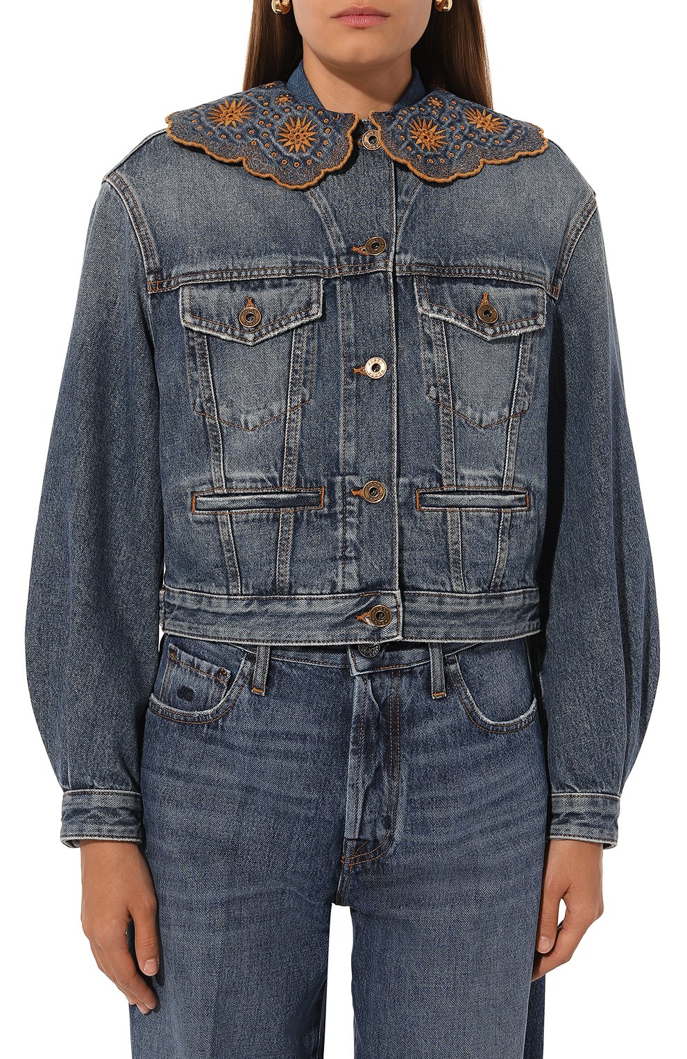 Джинсовая куртка JACOB COHEN синего цвета по цене 98100 руб., арт. V H 029 81 T 162A/380F, фото 3 Джинсовая куртка JACOB COHEN, арт. V H 029 81 T 162A/380F, фото 3