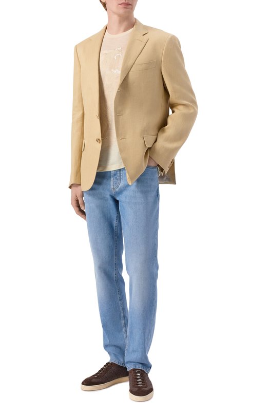 Шерстяная футболка Stefano Ricci MNH5204440/WV Кремовый  MNH5204440/WV Фото 2