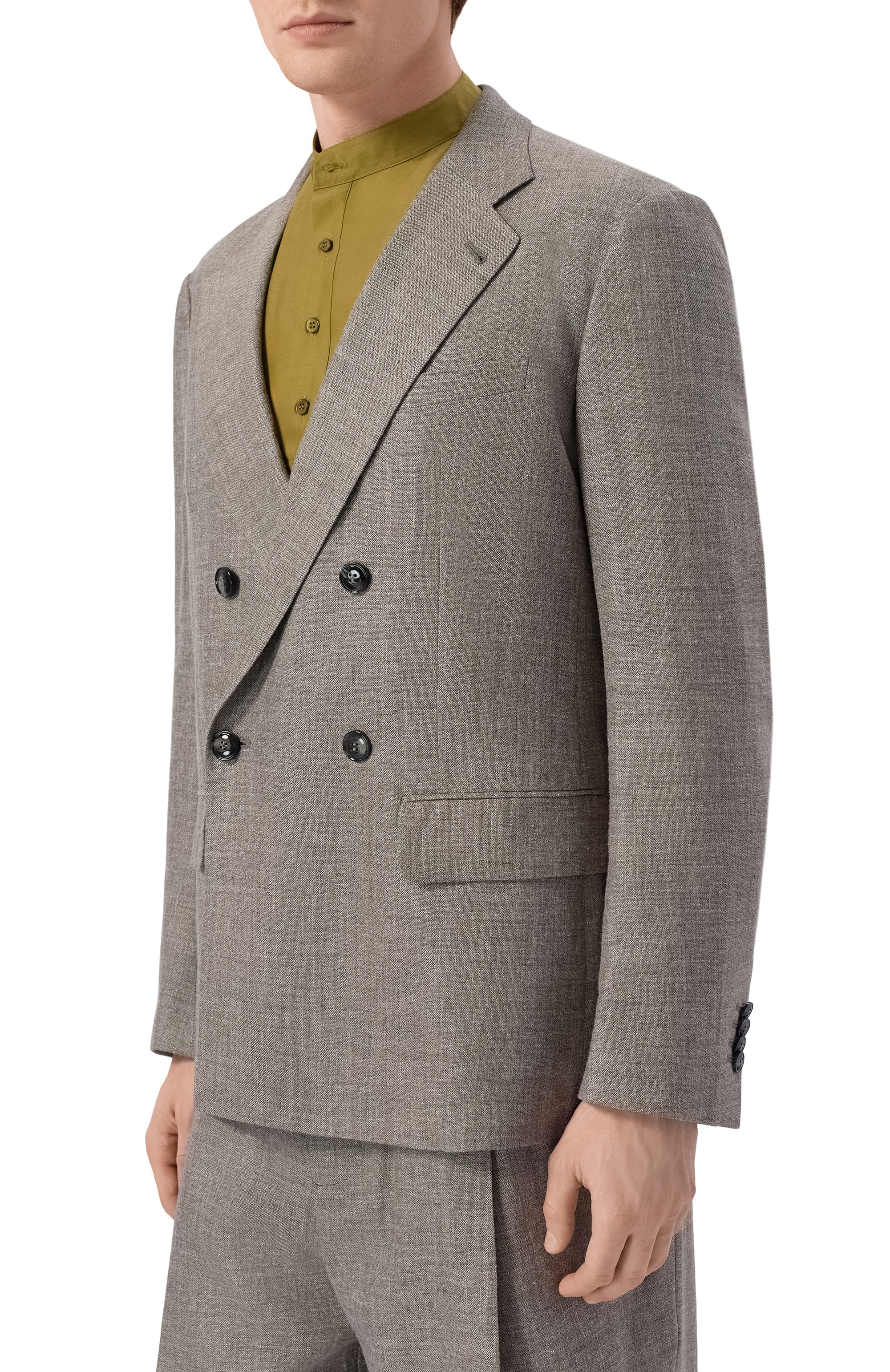 Пиджак из шелка и льна GIORGIO ARMANI, арт. GM003526/TE20785, фото 3