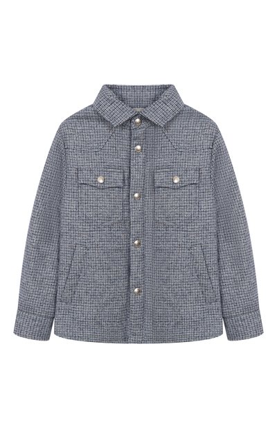 Утепленная куртка-рубашка из шелка и шерсти BRUNELLO CUCINELLI, арт. BV4010109A