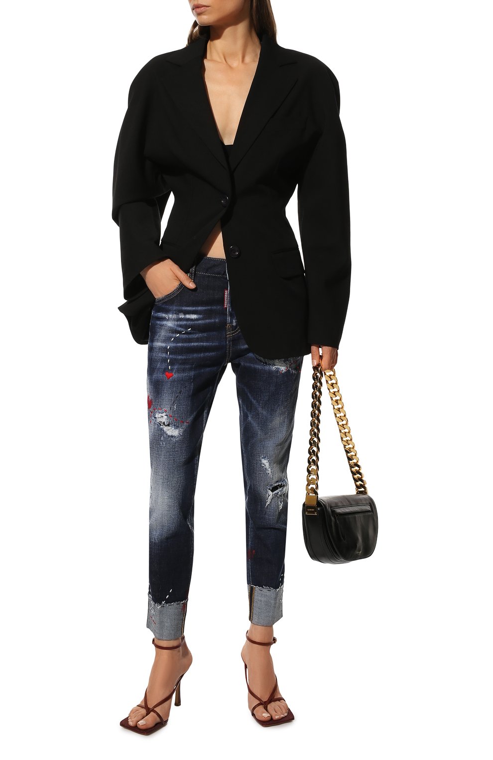Джинсы DSQUARED2 синего цвета по цене 55900 руб., арт. S75LB0670/S30664, фото 2 Джинсы DSQUARED2, арт. S75LB0670/S30664, фото 2