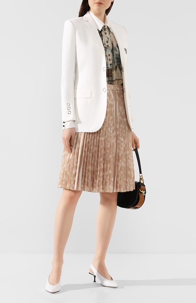 Кожаные туфли SERGIO ROSSI белого цвета по цене 66600 руб., арт. A83470-MFN460, фото 2 Кожаные туфли SERGIO ROSSI, арт. A83470-MFN460, фото 2