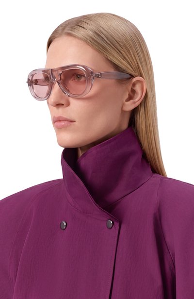 Солнцезащитные очки BOTTEGA VENETA розового цвета по цене 46450 руб., арт. A002DK/VBL80, фото 2 Солнцезащитные очки BOTTEGA VENETA, арт. A002DK/VBL80, фото 2
