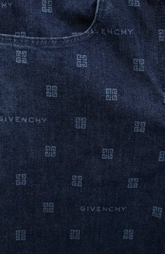 Детские джинсы GIVENCHY синего цвета, арт. H14222/12+/14 | Фото 3 (Материал внешний: Хлопок; Материал сплава: Проставлено; Нос: Не проставлено; Детали: Декор; Ростовка одежда: 12 лет | 152 см)