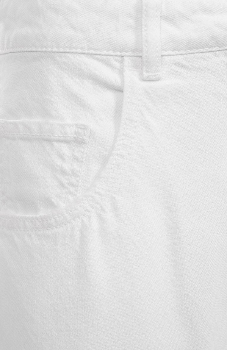 Женские джинсовые шорты ICON DENIM LA белого цвета, арт. LEA | Фото 6 (Длина Ж (юбки, платья, шорты): Мини; Кросс-КТ: Деним; Стили: Кэжуэл; Материал внешний: Хлопок, Деним; Автоматизация ТО: Проставлено; Автоматизация состава: Проставлено)