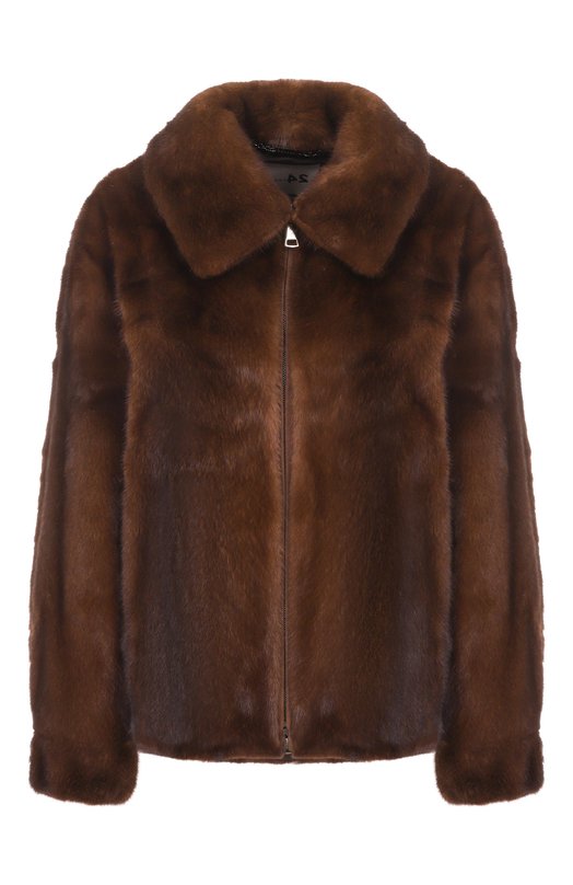Шуба из норки manzoni24 25M1595-VF/48 Коричневый 25M1595-VF/48