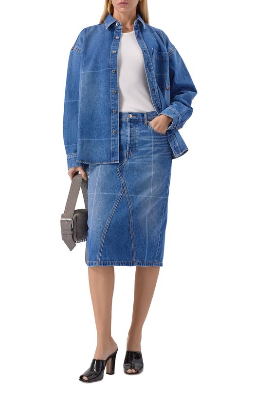 Джинсовая рубашка Alexander Wang 4DC4252847 Синий  4DC4252847 Фото 2