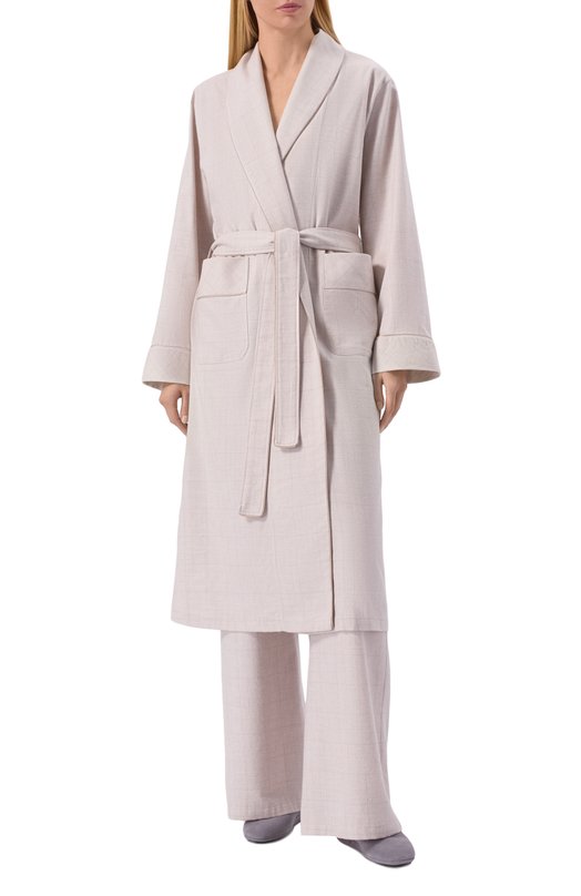 Брюки из хлопка и шерсти Zimmerli 4600-17002 Бежевый  4600-17002 Фото 2