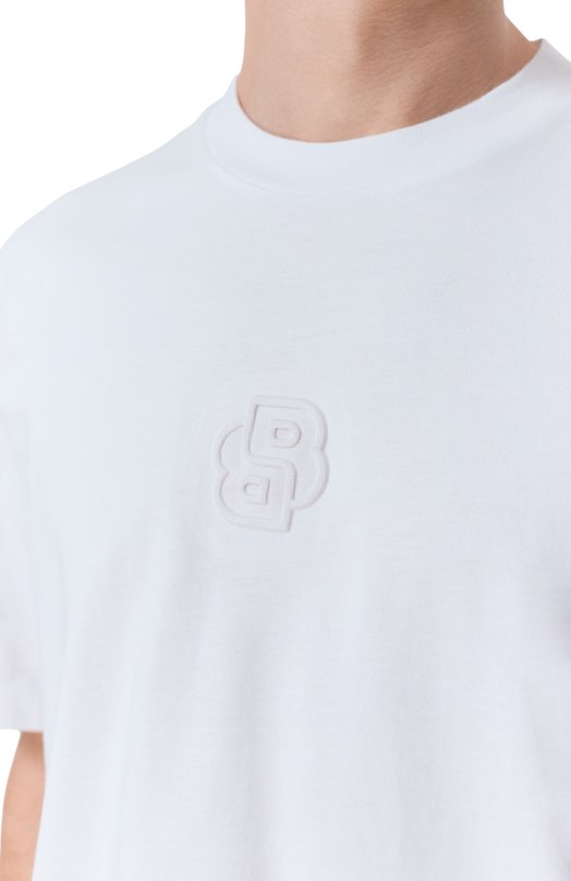 Хлопковая футболка BOSS 50555106 Белый  50555106 Фото 5