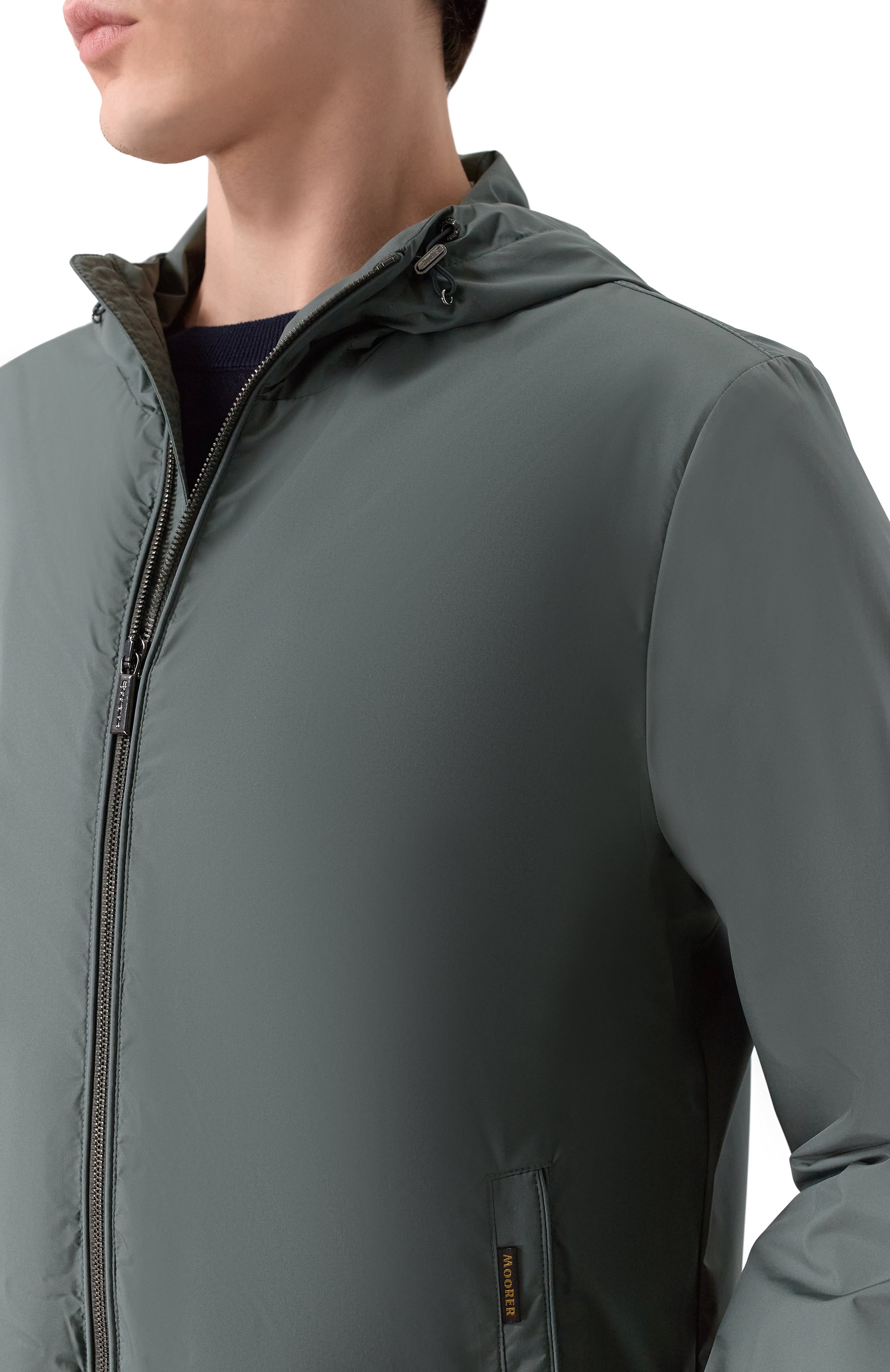 Бомбер denon-stp MOORER зеленого цвета по цене 134500 руб., арт. DEN0N/STP, фото 5 Бомбер denon-stp MOORER, арт. DEN0N/STP, фото 5