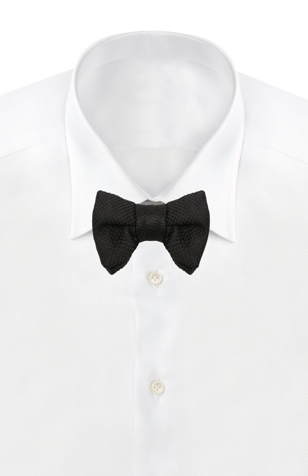 Галстук-бабочка из смеси шелка и хлопка TOM FORD черного цвета по цене 24250 руб., арт. 4TF24/4CH, фото 2 Галстук-бабочка из смеси шелка и хлопка TOM FORD, арт. 4TF24/4CH, фото 2