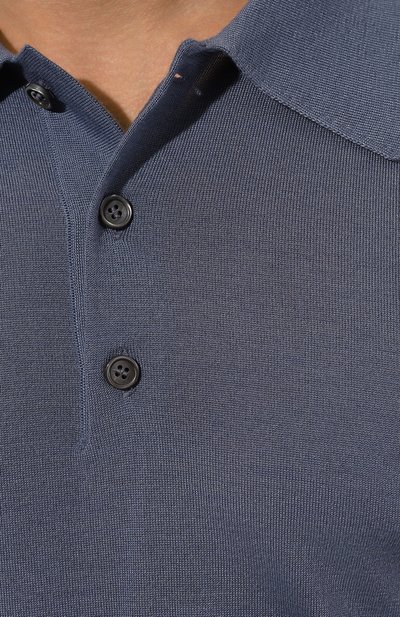 Поло из кашемира и шелка BRIONI тёмно-голубого цвета по цене 174500 руб., арт. UMR30LP1K82, фото 5 Поло из кашемира и шелка BRIONI, арт. UMR30LP1K82, фото 5