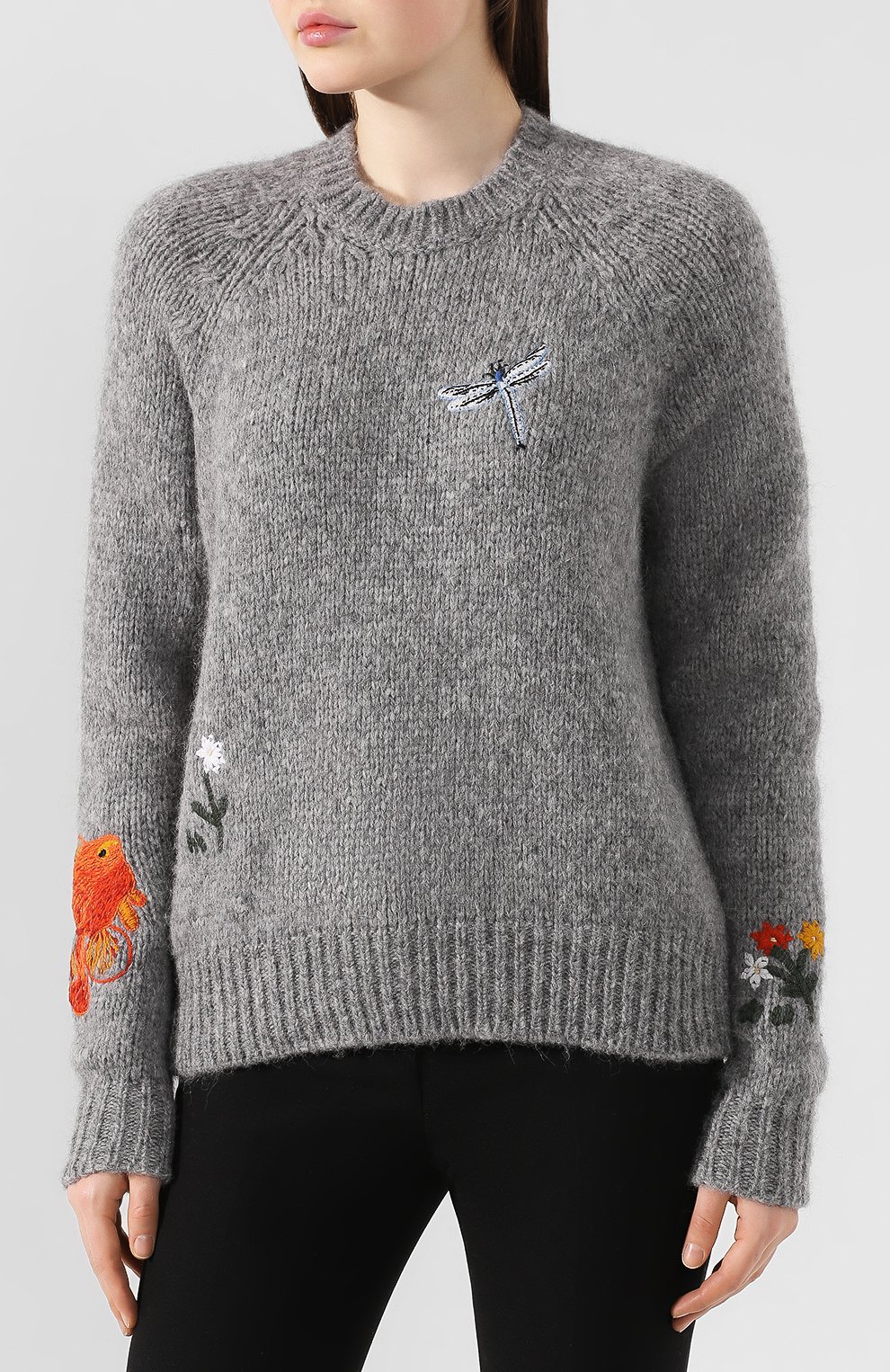 Шерстяной свитер STELLA MCCARTNEY серого цвета по цене 64700 руб., арт. 577397/S2107, фото 3 Шерстяной свитер STELLA MCCARTNEY, арт. 577397/S2107, фото 3