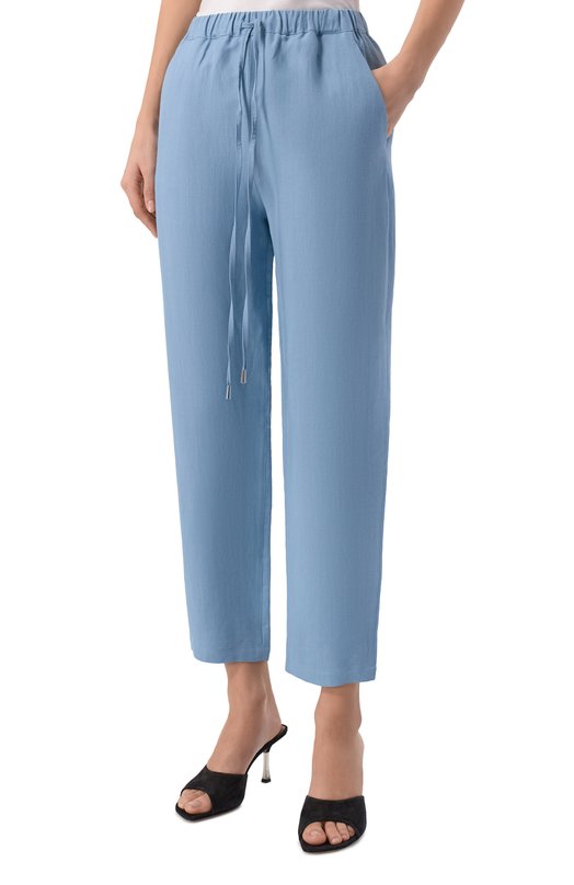 Брюки из вискозы и льна Antonelli Firenze Q8713/935 Голубой  Q8713/935 Фото 3