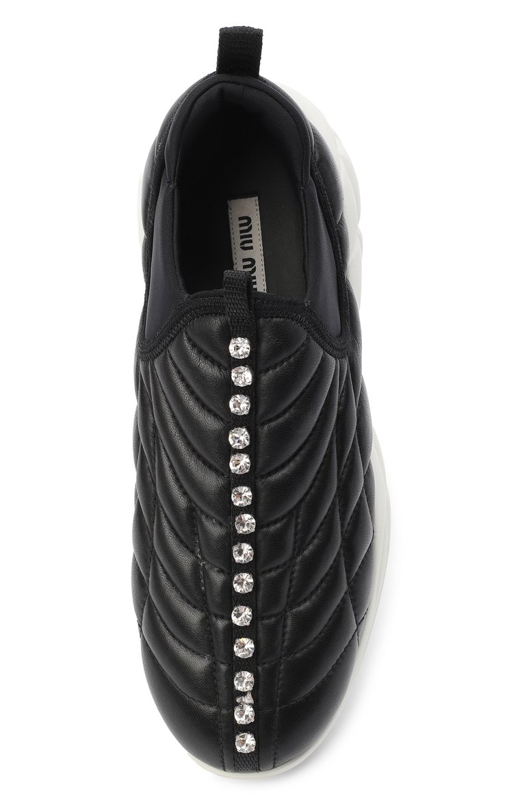 Кожаные кроссовки MIU MIU, арт. 5S369D-1L1-F0002, фото 4