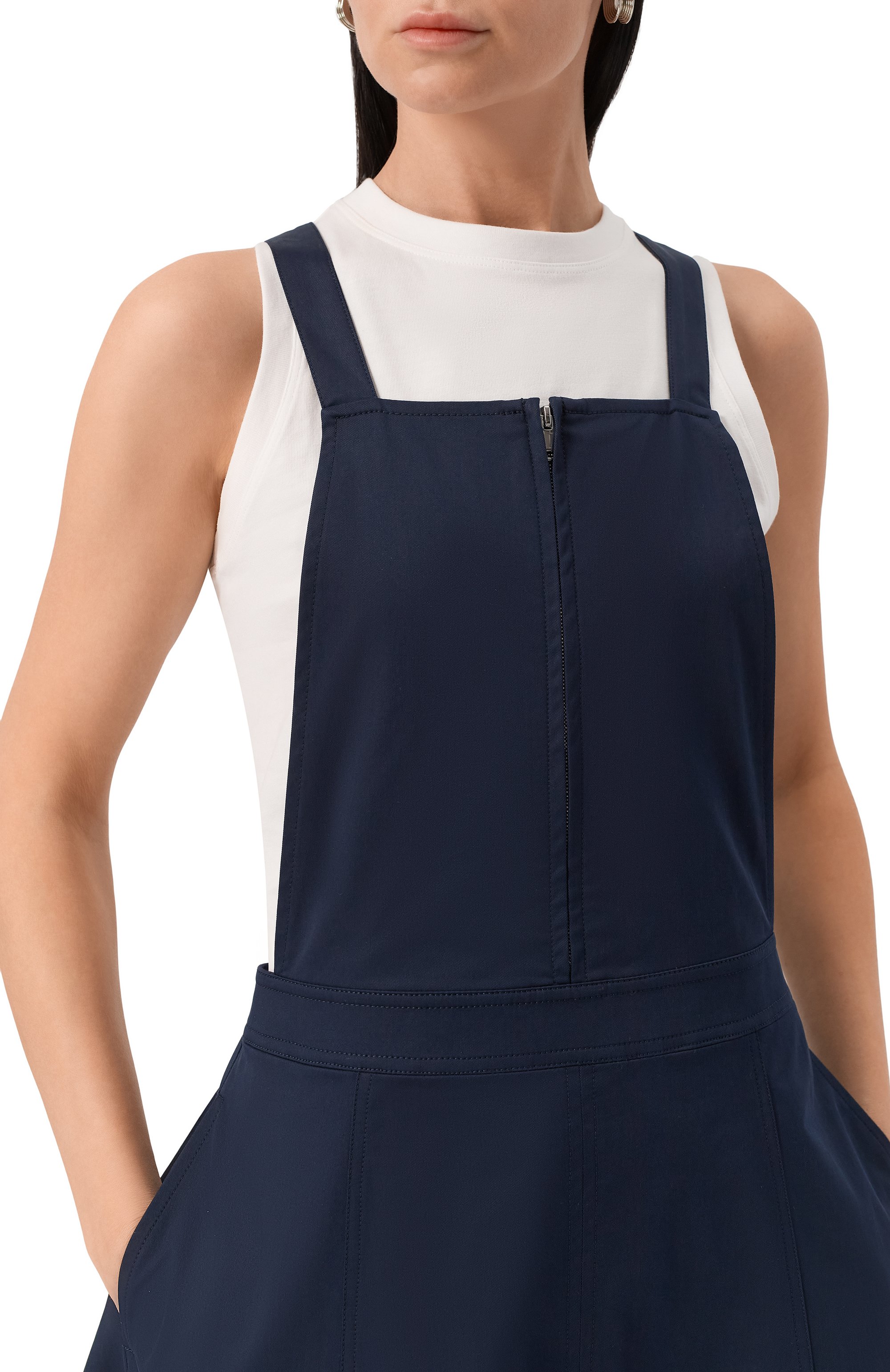 Хлопковое платье 12 STOREEZ темно-синего цвета по цене 21000 руб., арт. 131496, фото 5 Хлопковое платье 12 STOREEZ, арт. 131496, фото 5