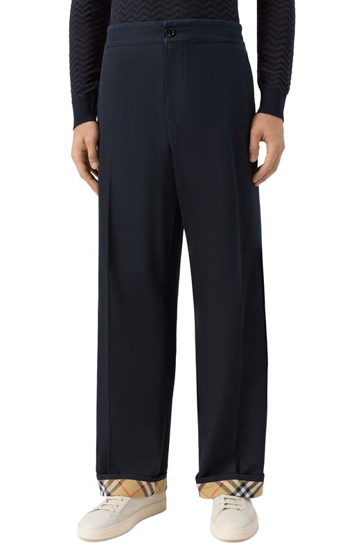 Хлопковые брюки Burberry 8110725 Синий  8110725 Фото 3