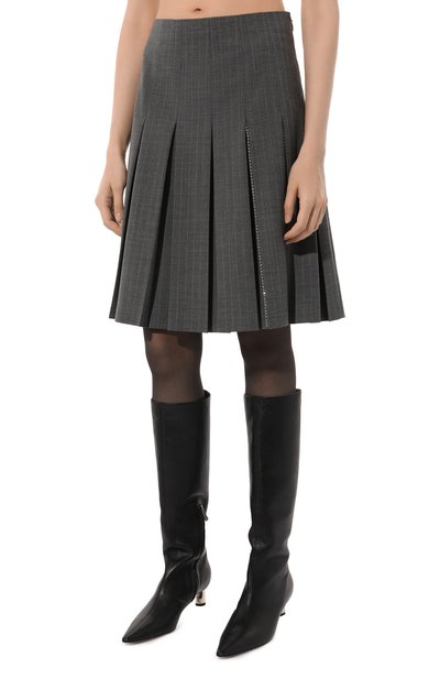 Плиссированная юбка VIVETTA серого цвета по цене 62300 руб., арт. VS2G00024-TE022, фото 3 Плиссированная юбка VIVETTA, арт. VS2G00024-TE022, фото 3