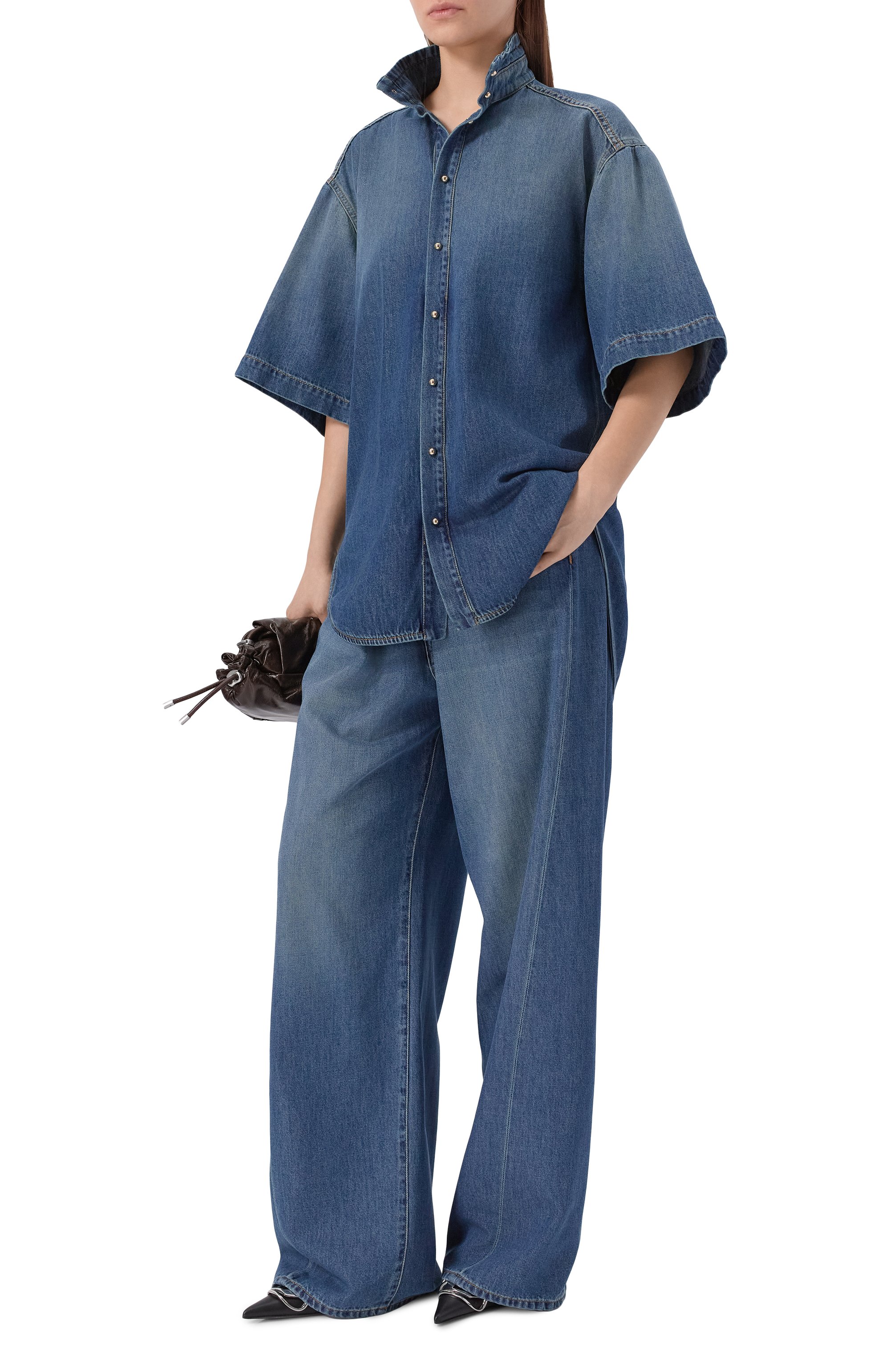 Джинсовая рубашка DARKPARK, арт. WSH37 TBL01W075/R0BERTA-TENCEL DENIM C0LLAR SHIRT, фото 2