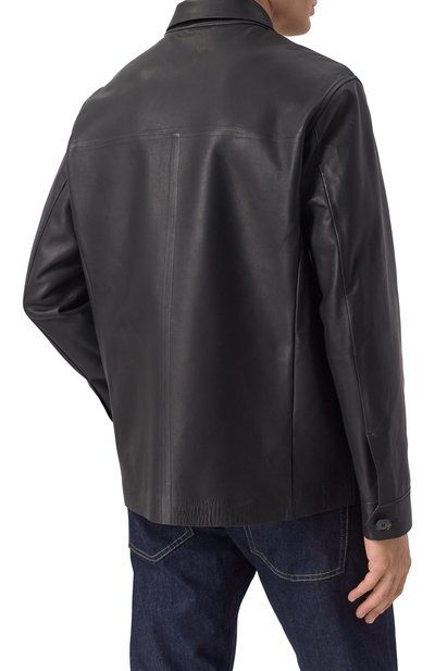 Кожаная куртка-рубашка BOSS, арт. 50531136, фото 4