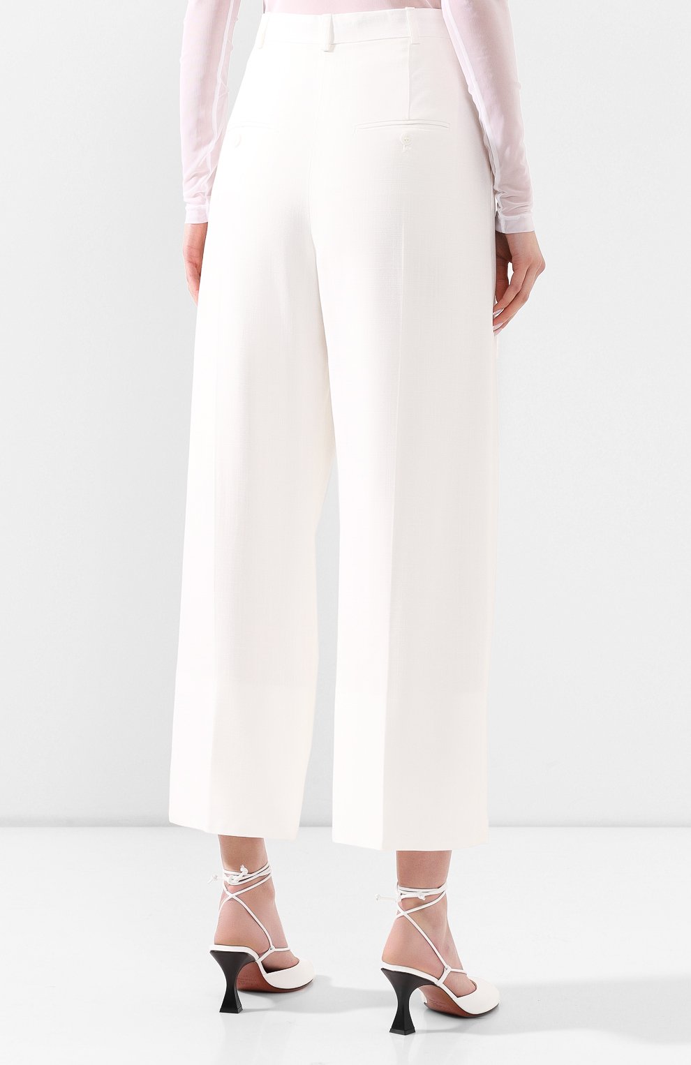 Брюки из вискозы JACQUEMUS белого цвета по цене 42500 руб., арт. 201PA05/02110, фото 4 Брюки из вискозы JACQUEMUS, арт. 201PA05/02110, фото 4