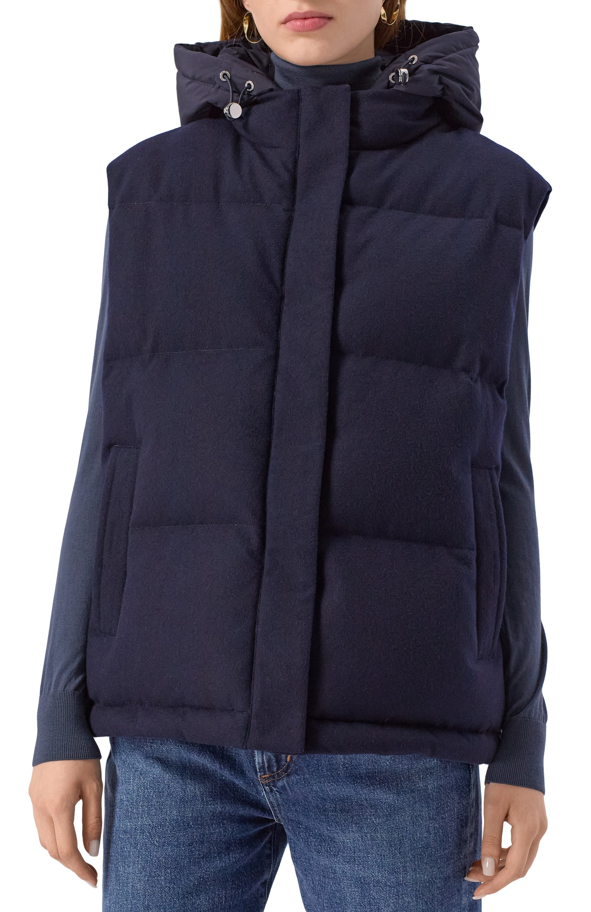 Пуховый жилет из шерсти и каш�емира 12 STOREEZ, арт. 127079, фото 3