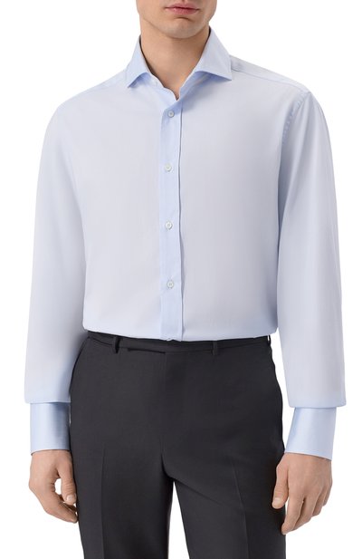 Хлопковая сорочка BRUNELLO CUCINELLI, арт. MBUC40028, фото 3